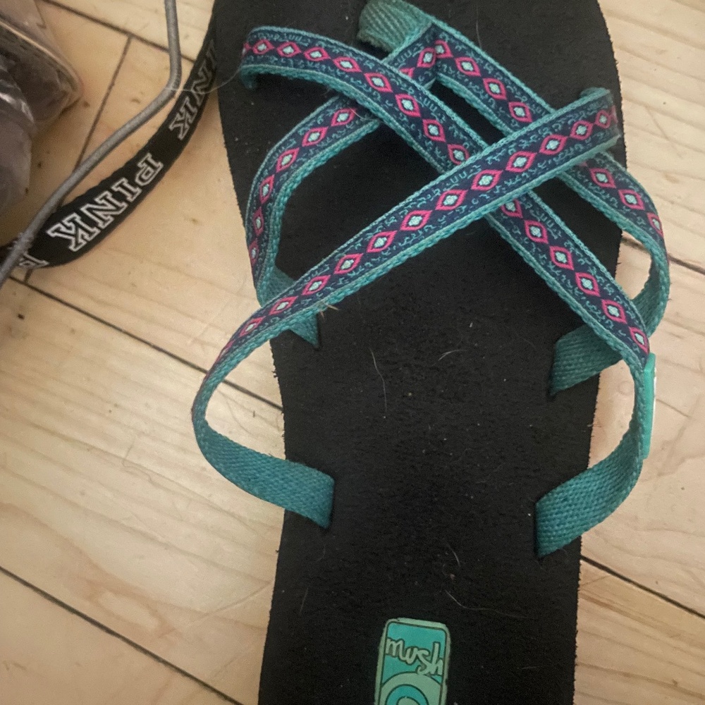 Womens Teal Tevas Sandals